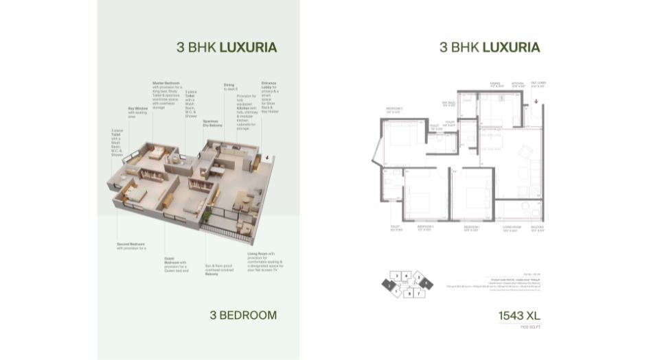 Siddhashila-Eevva-Floor-Plan-3 BHK-1102 Sqft